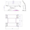 3T Portable Mid-Rise Scissor Car Hoist Lift SS330